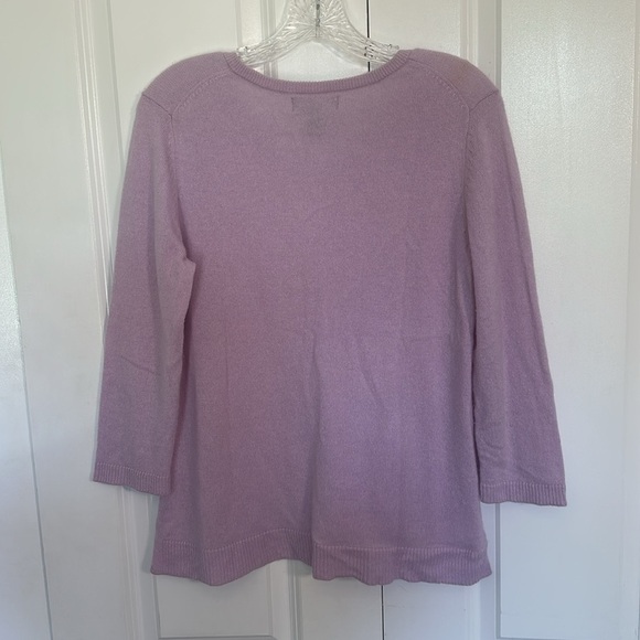 Peck & Peck Luxury 100% cashmere 2-ply lilac colored, Medium - Picture 7 of 7